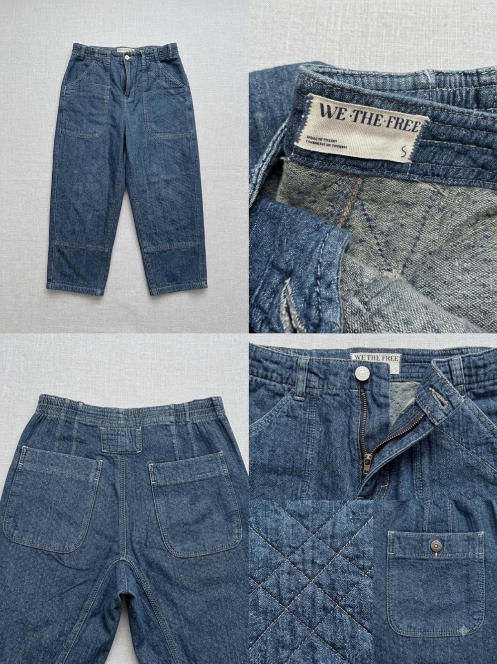 We The Free Free People Elastic Waist Women’s Denim Jeans Pants